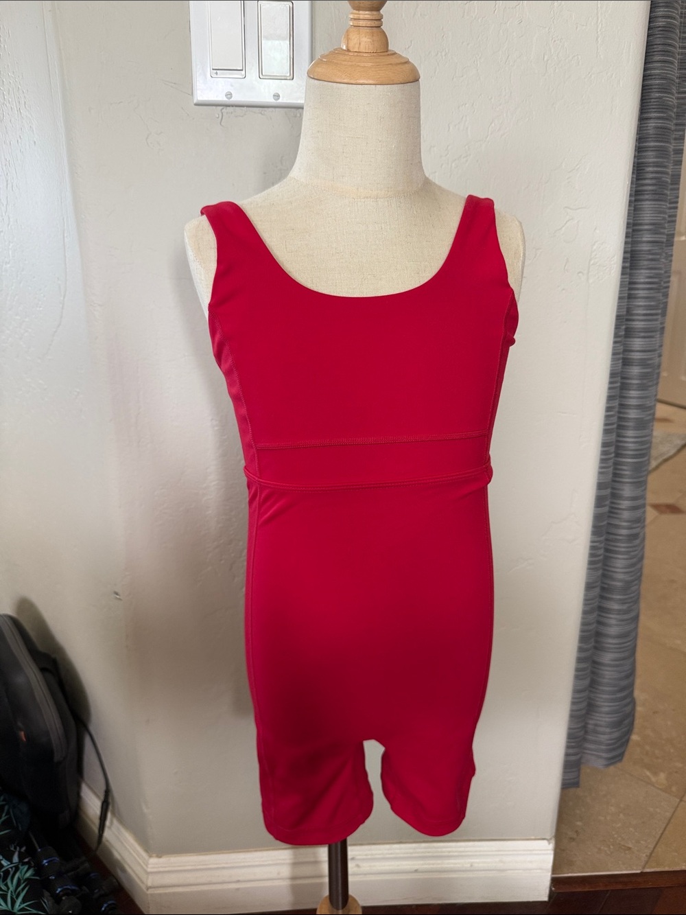 Jo+Jax Dancewear Red Unitard,Size Youth Large